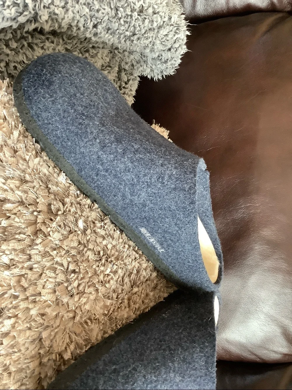 Birkenstock Men's blue Wool Slip-On Clogs